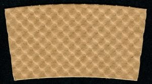 Blank template for a custom coffee cup sleeve in natural - Custom Cup Sleeves Smyrna, TN